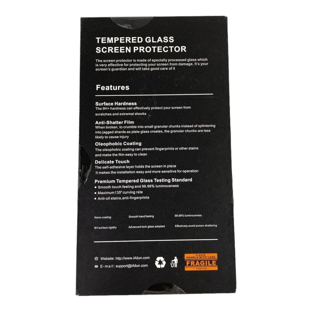 Ailun 3-Pack Glass Screen Protector NWT